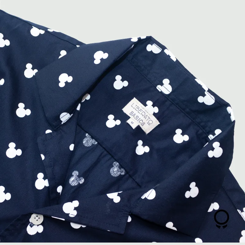 CAMISA LIBERATO BASICS PLAYERA AZUL MARINO MICKEY