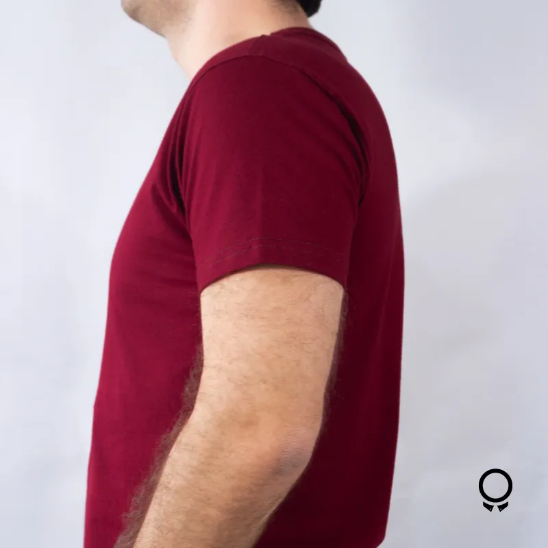 REMERA LIBERATO BASICS HENLEY BORDO