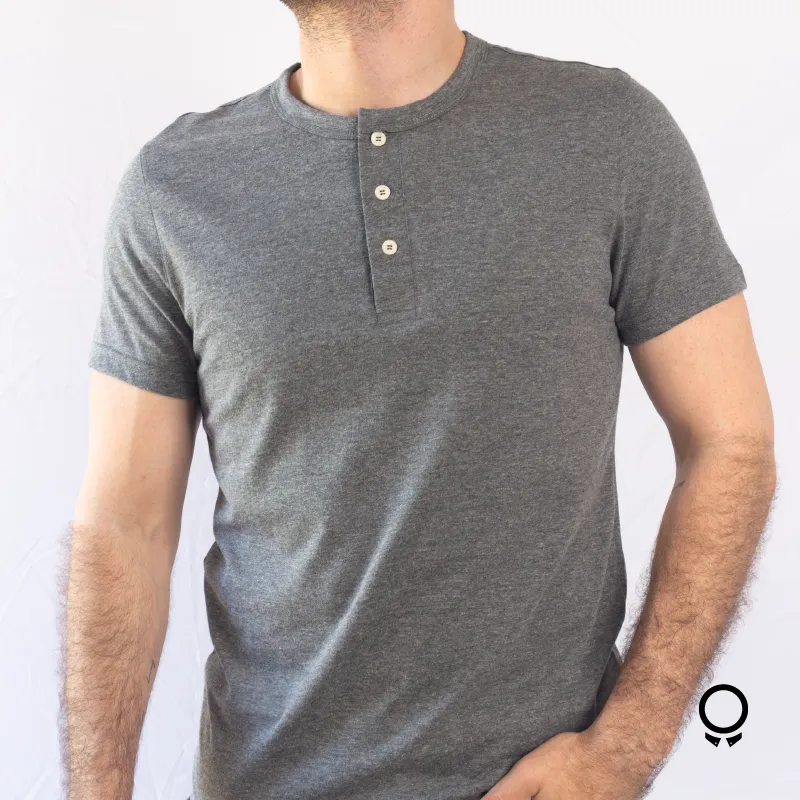 REMERA LIBERATO BASICS HENLEY MELANGE