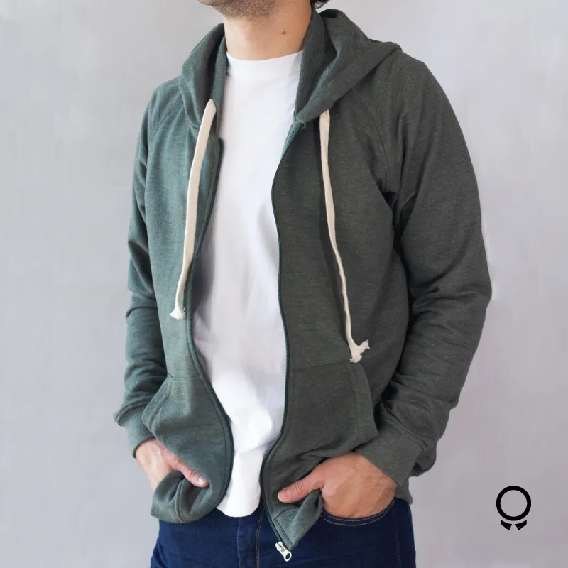CAMPERA LIBERATO BASICS CON CIERRE VERDE MUSGO