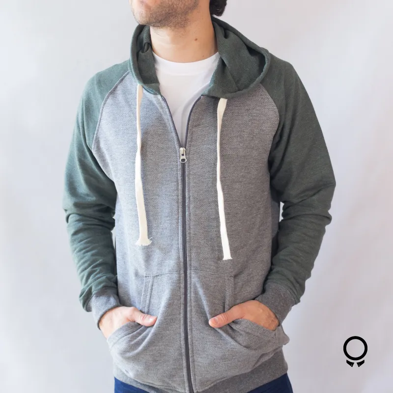 CAMPERA LIBERATO BASICS COMBINADA GRIS OSCURO