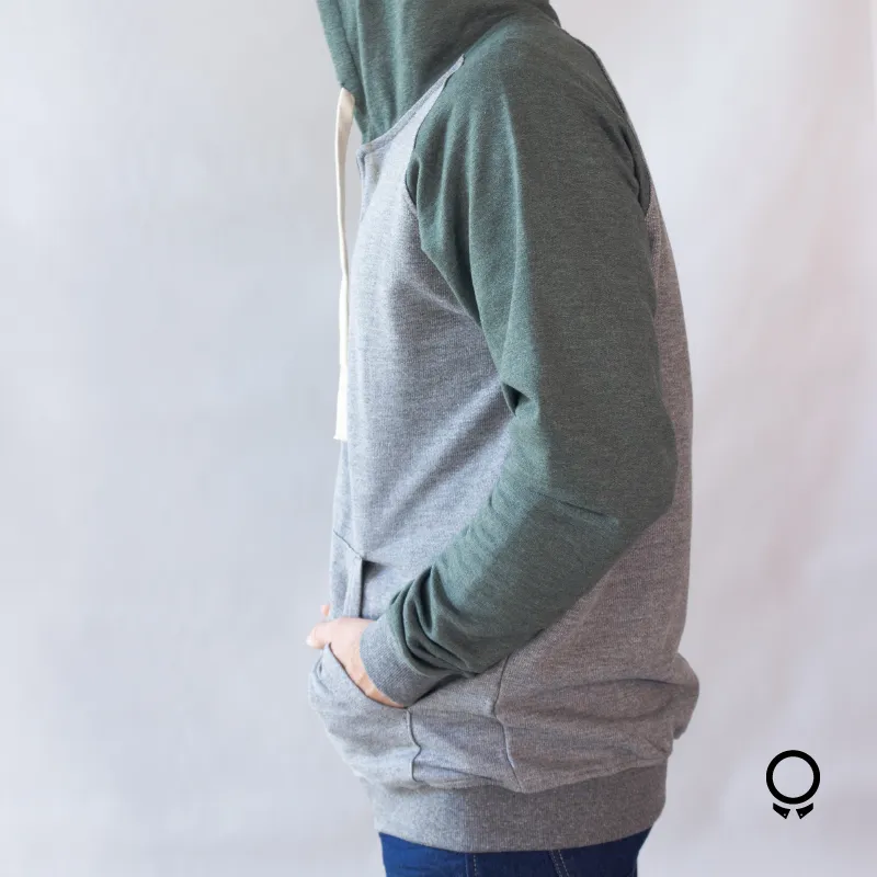 CAMPERA LIBERATO BASICS COMBINADA GRIS OSCURO