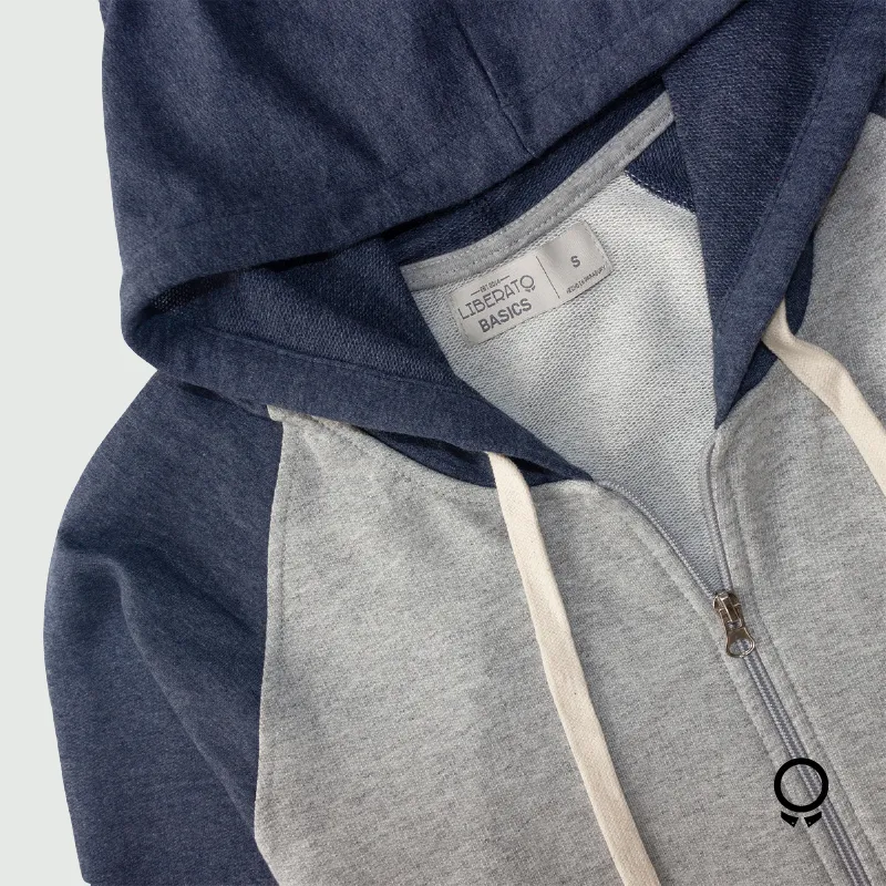 CAMPERA LIBERATO BASICS COMBINADA AZUL