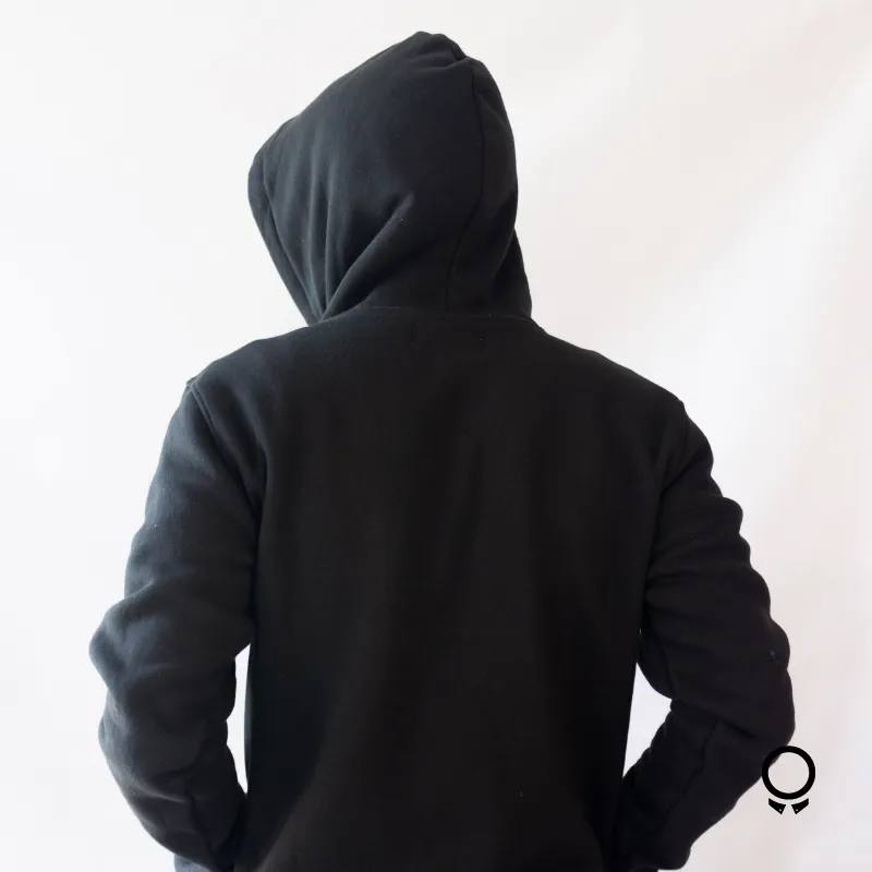 CAMPERA CON CAPUCHA LIBERATO BASICS NEGRO