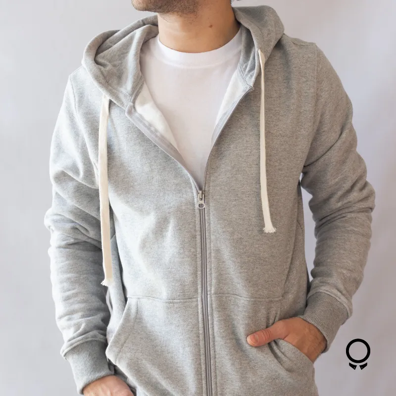 CAMPERA CON CAPUCHA LIBERATO BASICS GRIS
