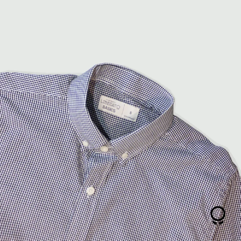 CAMISA LIBERATO BASICS CUADRITOS NEGROS Y BLANCO