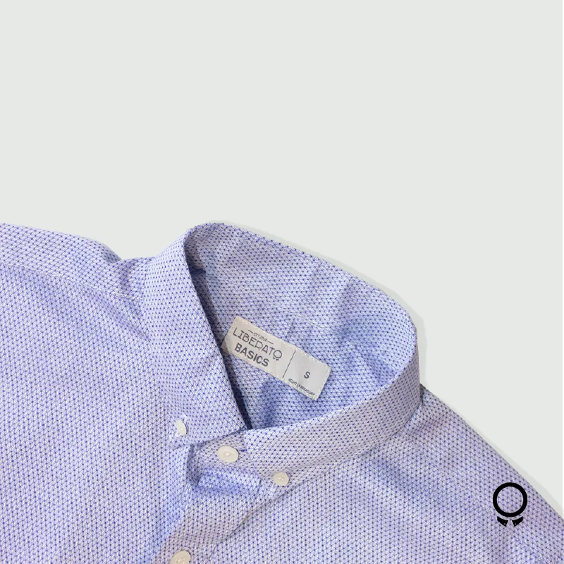 CAMISA LIBERATO BASICS CUADRITOS CELESTE