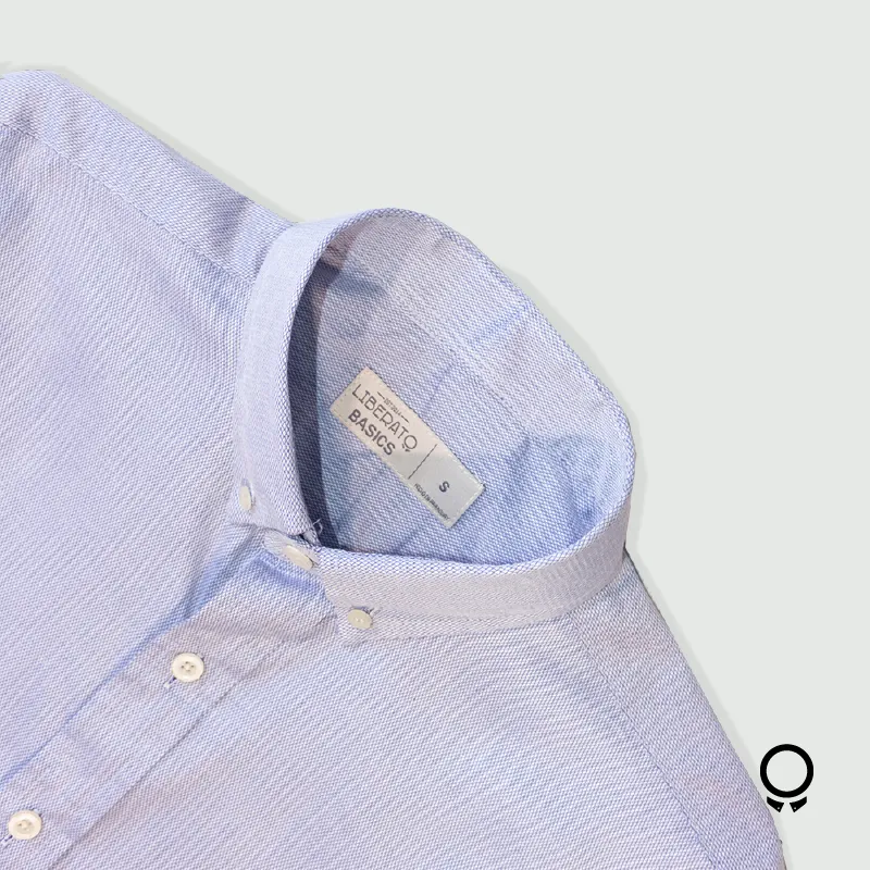 CAMISA LIBERATO BASICS MANGAS LARGAS BLANCO Y CELESTE
