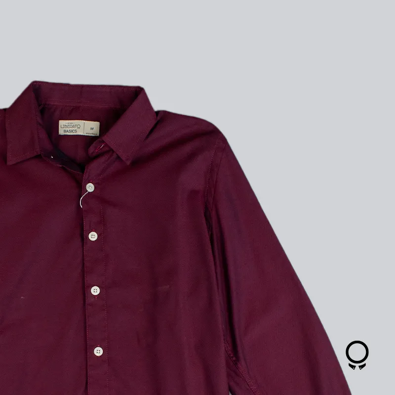 CAMISA LIBERATO BASICS MANGAS LARGAS BORDO OSCURO