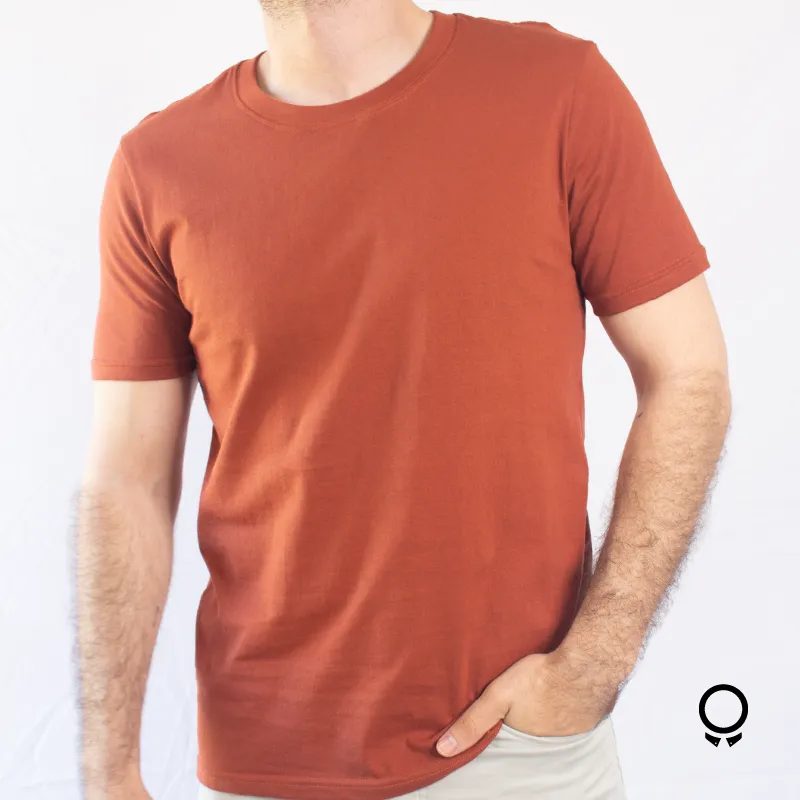 REMERA LIBERATO BASICS CUELLO REDONDO TERRACOTA