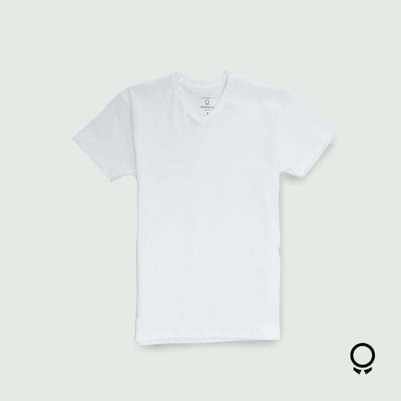 REMERA LIBERATO BASICS PREMIUM TEE V BLANCA