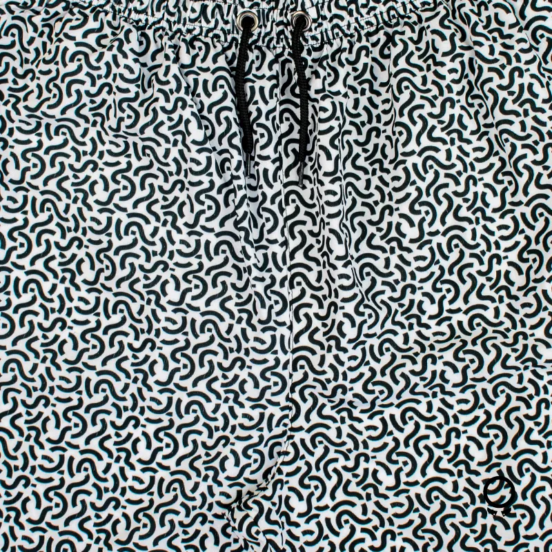 SHORT DE BAÑO LIBERATO BASICS ROMBOS NEGRO