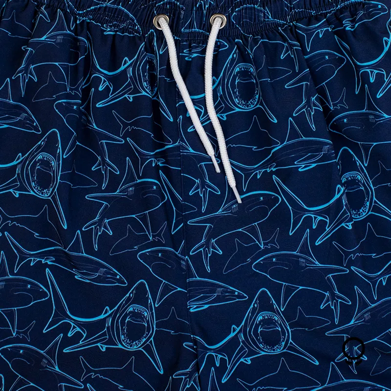 SHORT DE BAÑO LIBERATO BASICS TIBURON AZUL