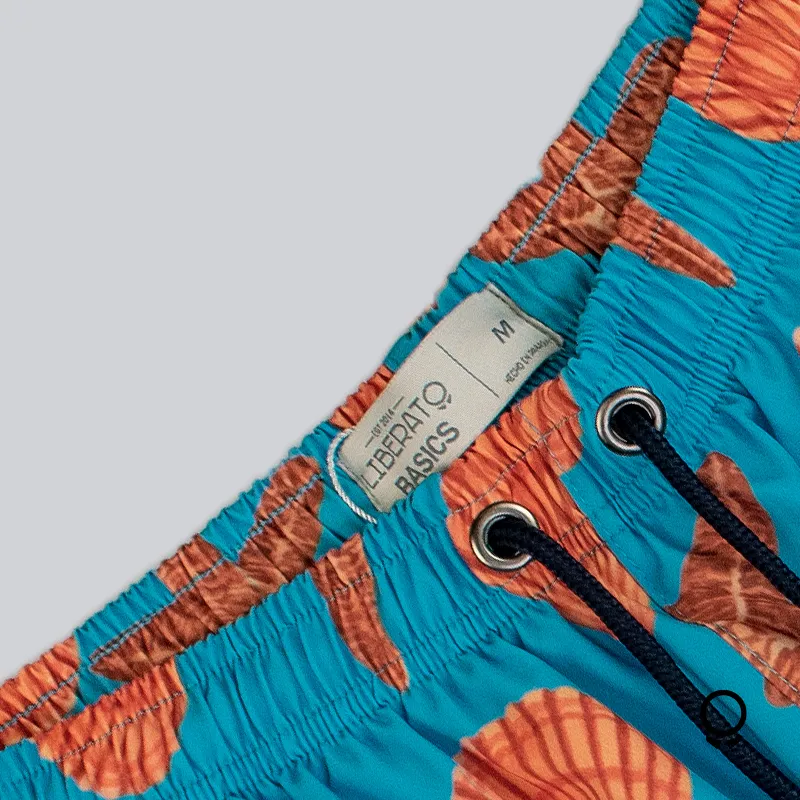 SHORT DE BAÑO LIBERATO BASICS CELESTE ESTRELLA DE MAR