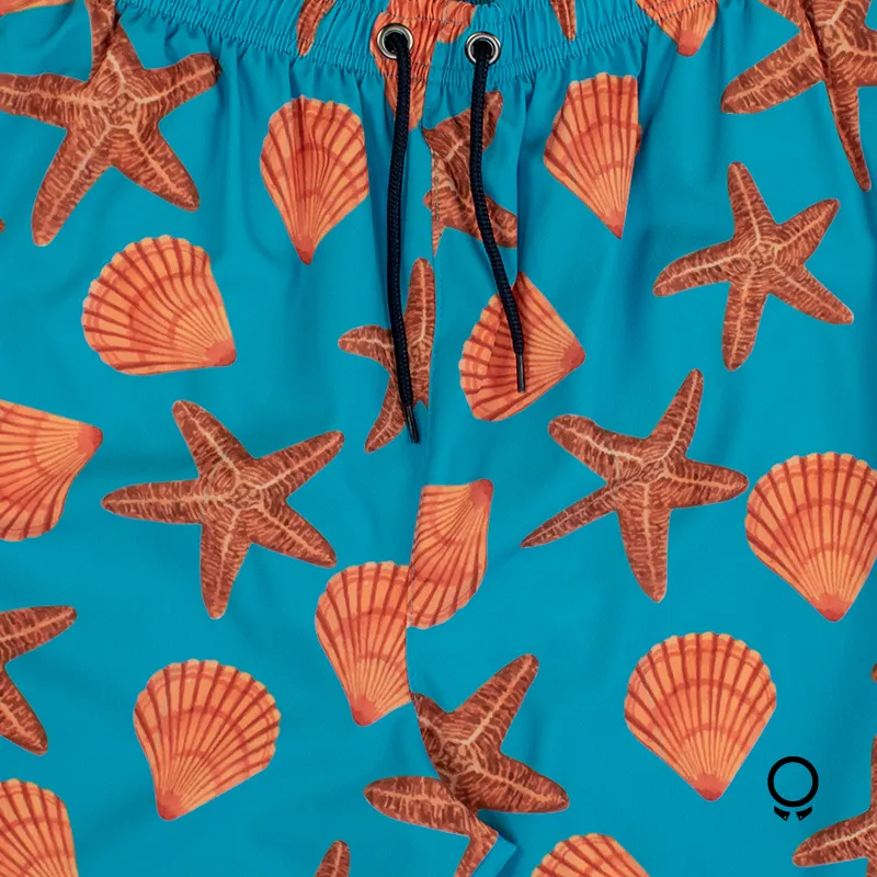 SHORT DE BAÑO LIBERATO BASICS CELESTE ESTRELLA DE MAR