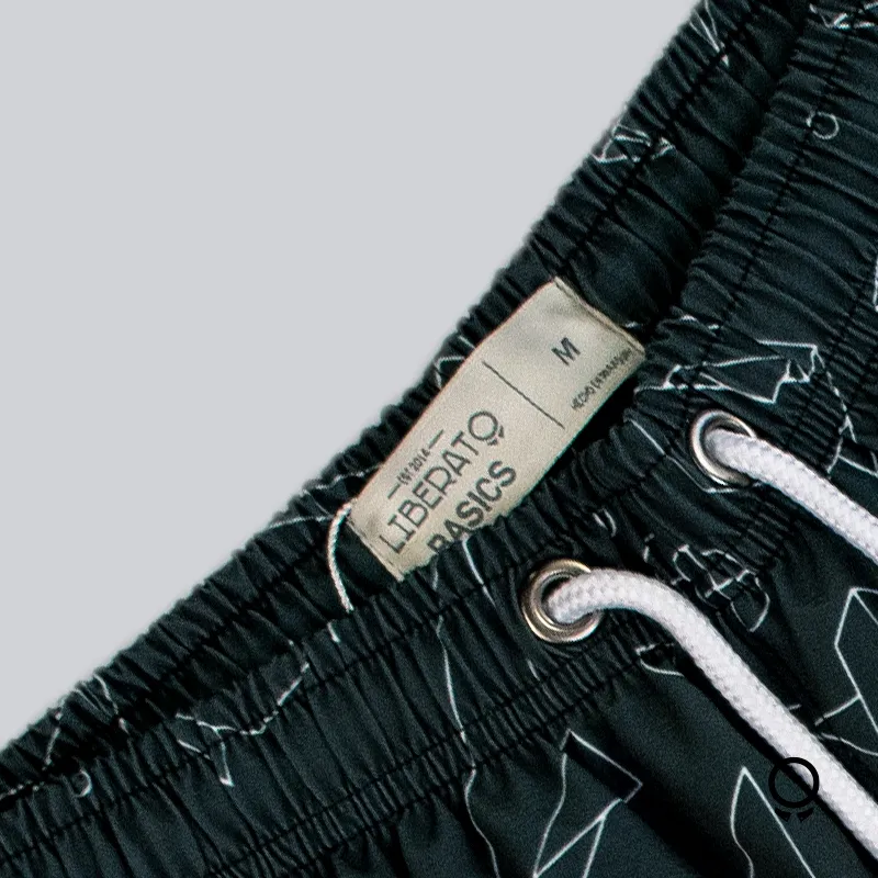 SHORT DE BAÑO LIBERATO BASICS NEGRO MUNDO ANIMAL