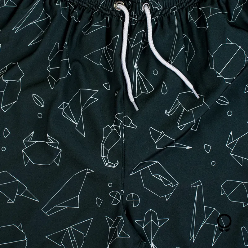 SHORT DE BAÑO LIBERATO BASICS NEGRO MUNDO ANIMAL