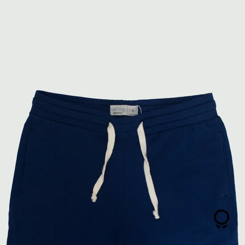 SHORT LIBERATO BASICS MOLETON  AZUL MARINO