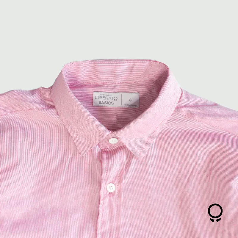 CAMISA LIBERATO BASICS M/L ROJO CON RAYITAS
