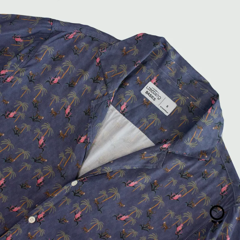 CAMISA PLAYERA LIBERATO BASICS ESTAMPADA VERDE