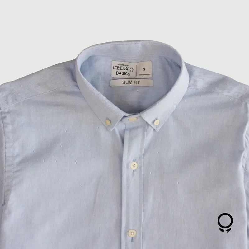 CAMISA LIBERATO BASICS MANGAS LARGAS  CELESTE