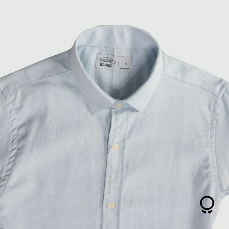 CAMISA LIBERATO M/C CELESTE