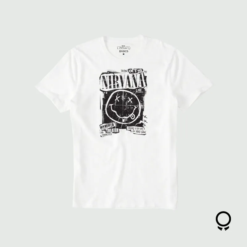 REMERA LIBERATO BASICS BLANCO NIRVANA