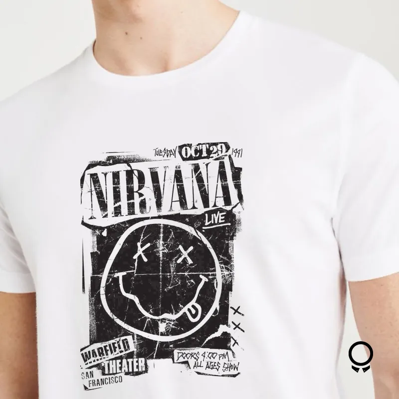 REMERA LIBERATO BASICS BLANCO NIRVANA