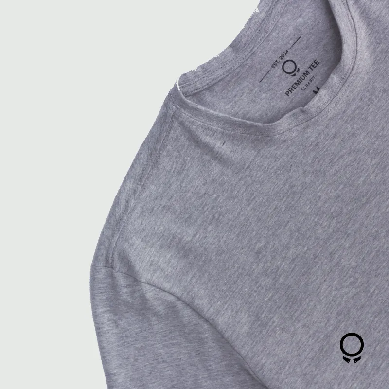 REMERA LIBERATO BASICS PREMIUM TEE REDONDO GRIS