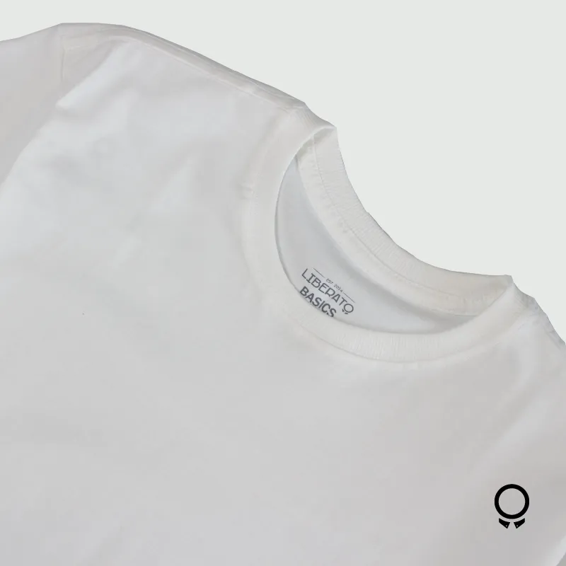 REMERA LIBERATO BASICS REDONDO BLANCA