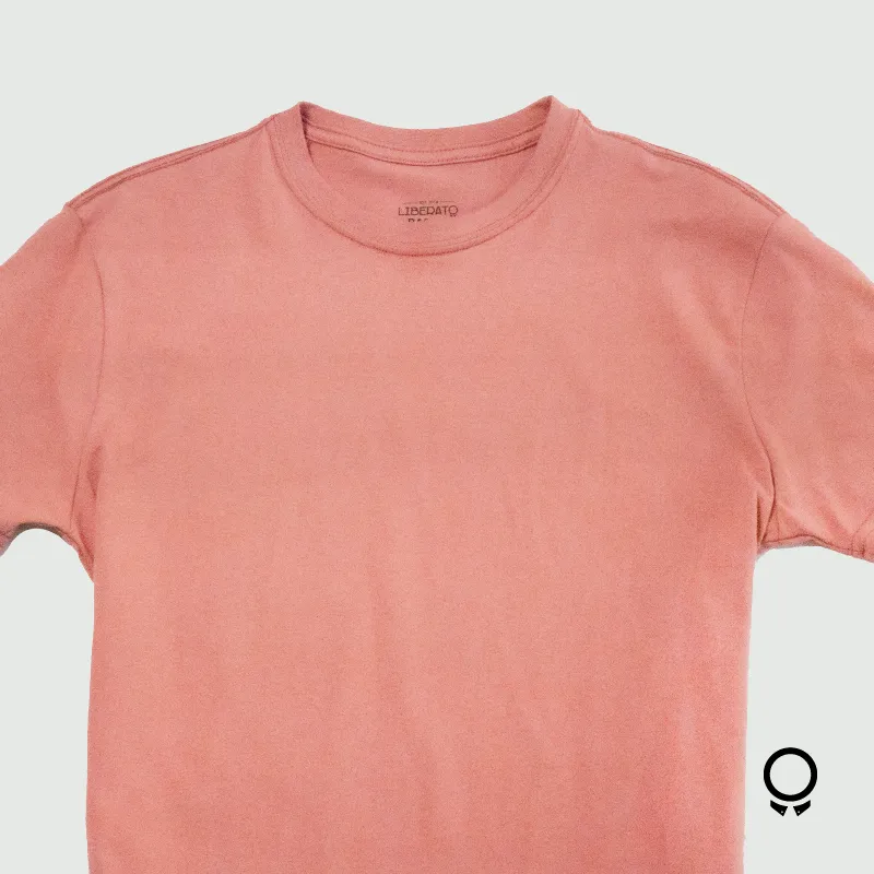 REMERA LIBERATO BASICS REDONDO ROSADO OSCURO
