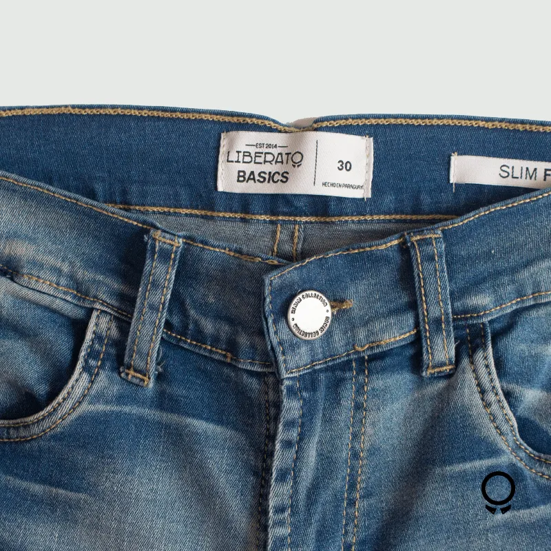 JEANS LIBERATO BASICS SIN ROTURA AZUL MARINO