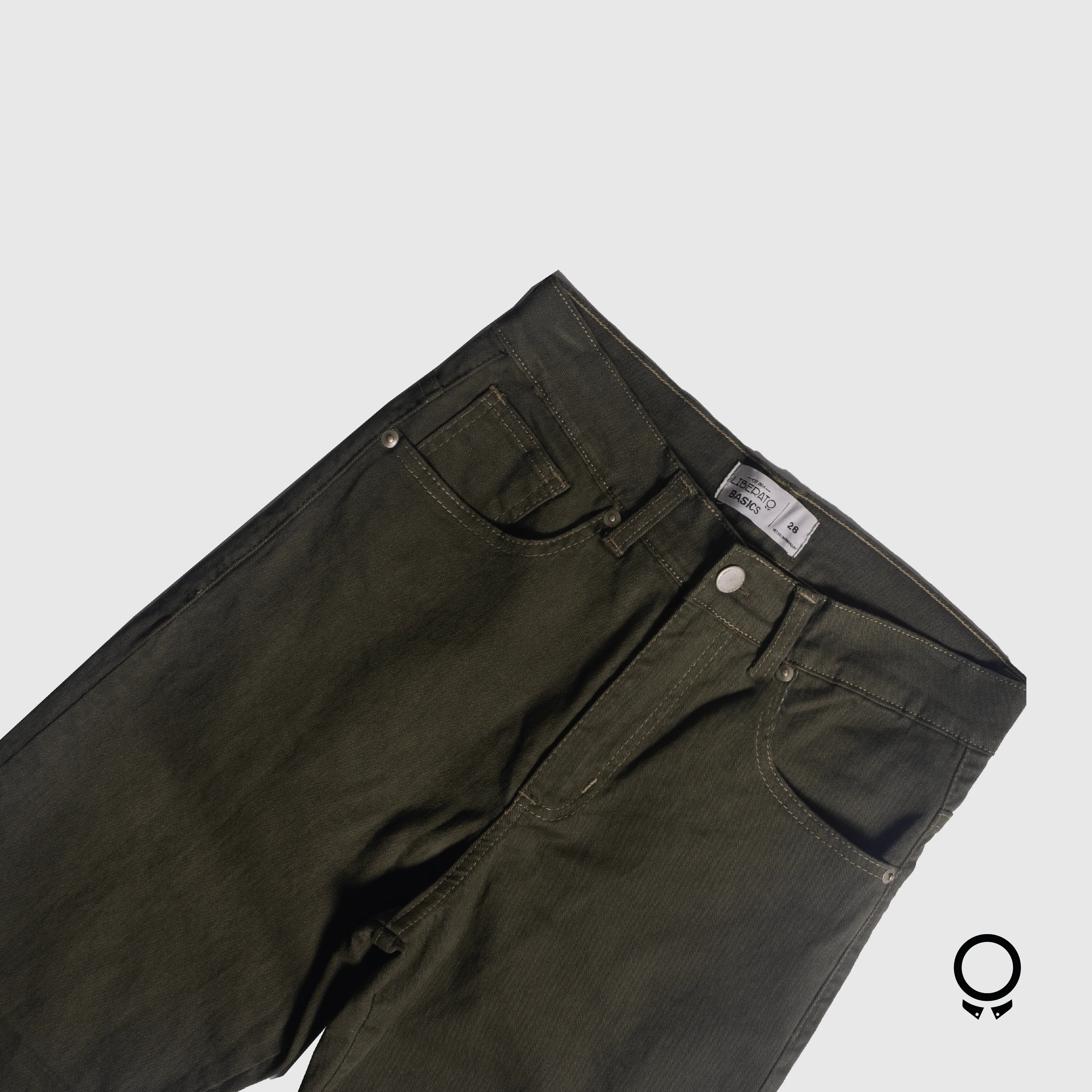 PANTALON CHINO 5 BOLSILLO LIBERATO BASICS VERDE MUSGO