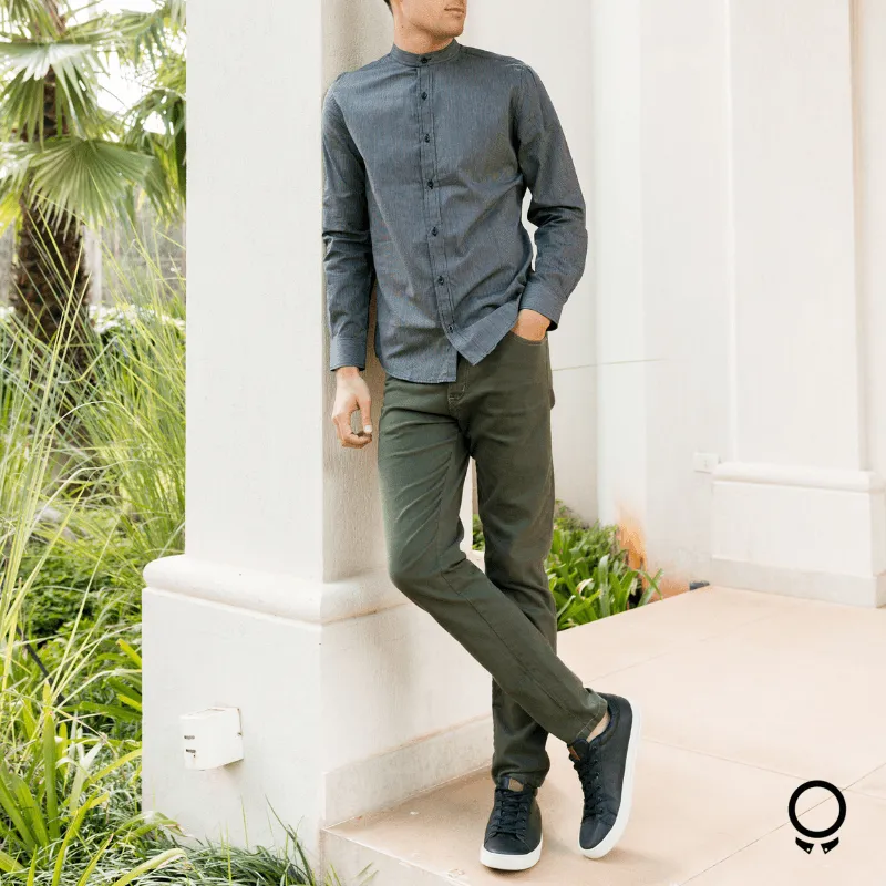 PANTALON CHINO 5 BOLSILLO LIBERATO BASICS VERDE MUSGO