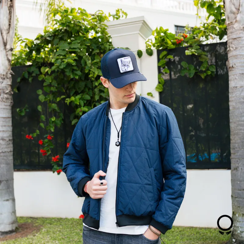 CAMPERA PUFF LIBERATO BASICS AZUL MARINO