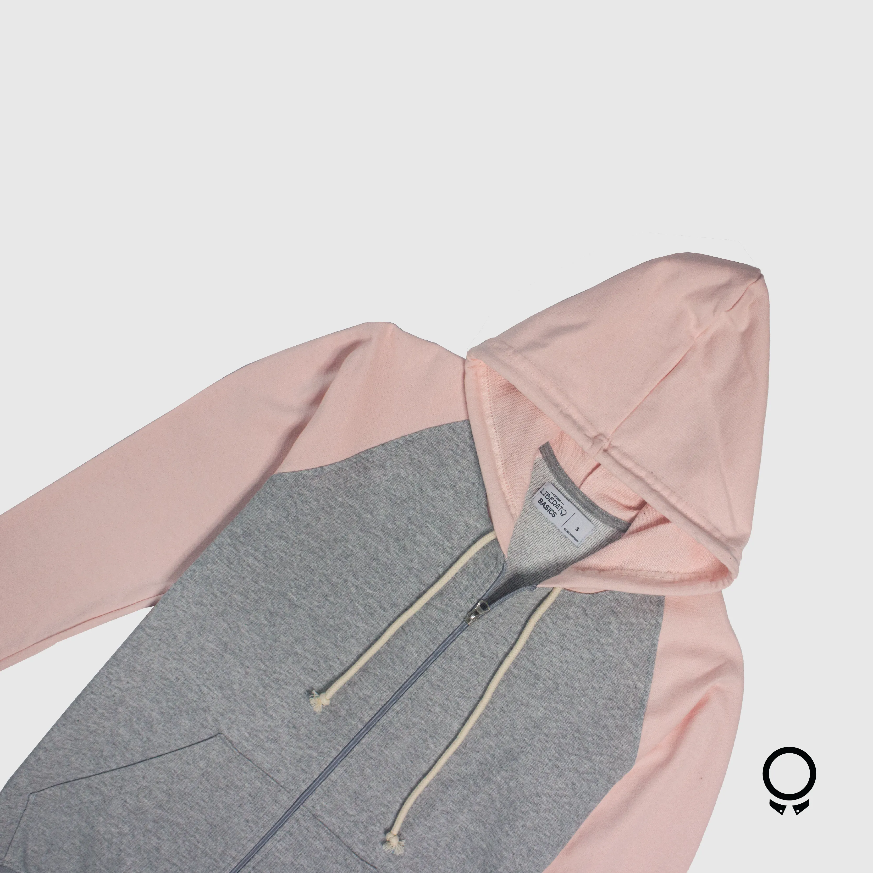 CAMPERA LIBERATO BASICS GRIS COMBINADO ROSADO