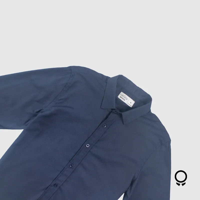 CAMISA LIBERATO BASICS MANGAS LARGAS AZUL MARINO