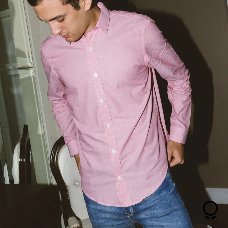 CAMISA LIBERATO BASICS MANGAS LARGAS ROJO RAYAS