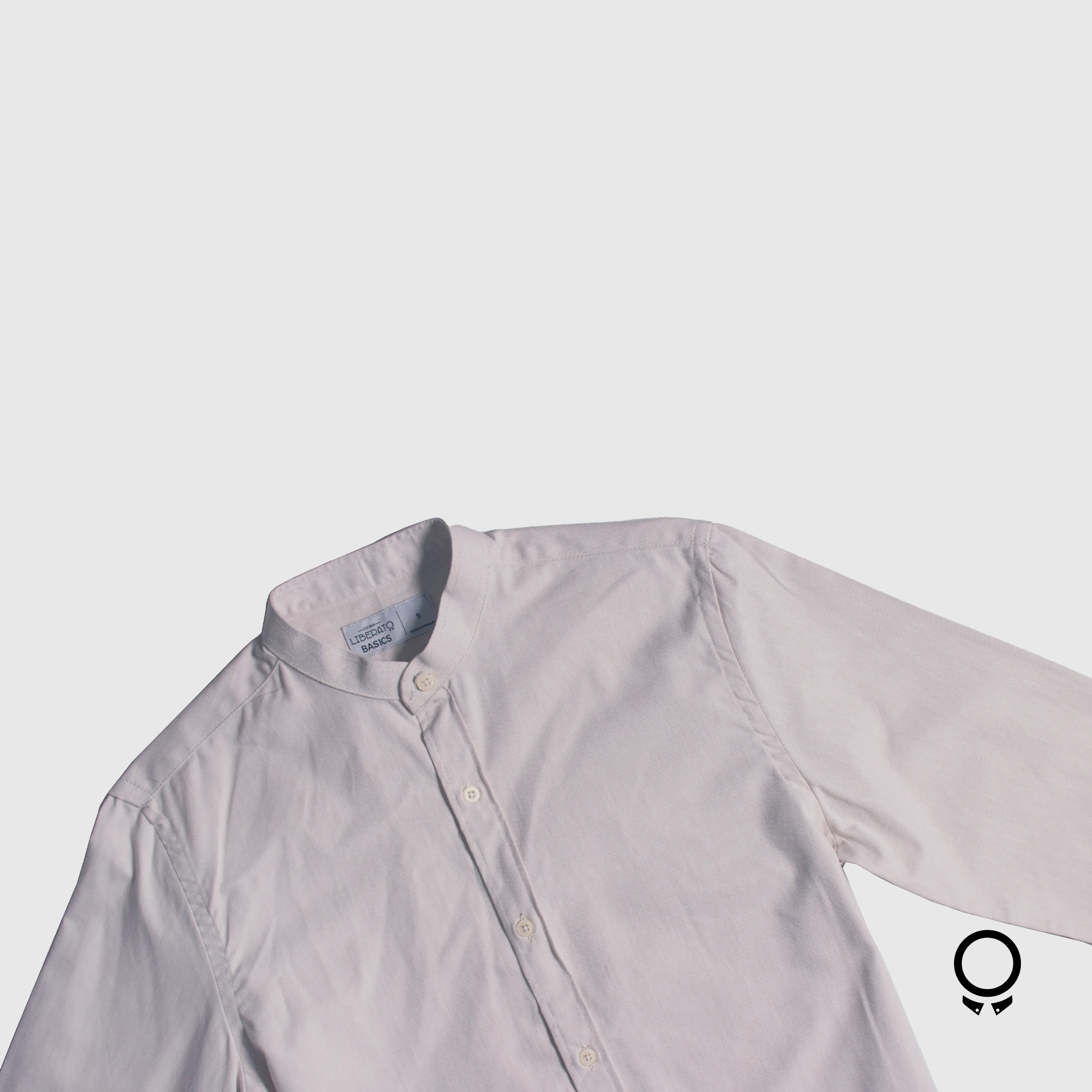 CAMISA LIBERATO BASICS CUELLO MAO MANGAS LARGAS BEIGE