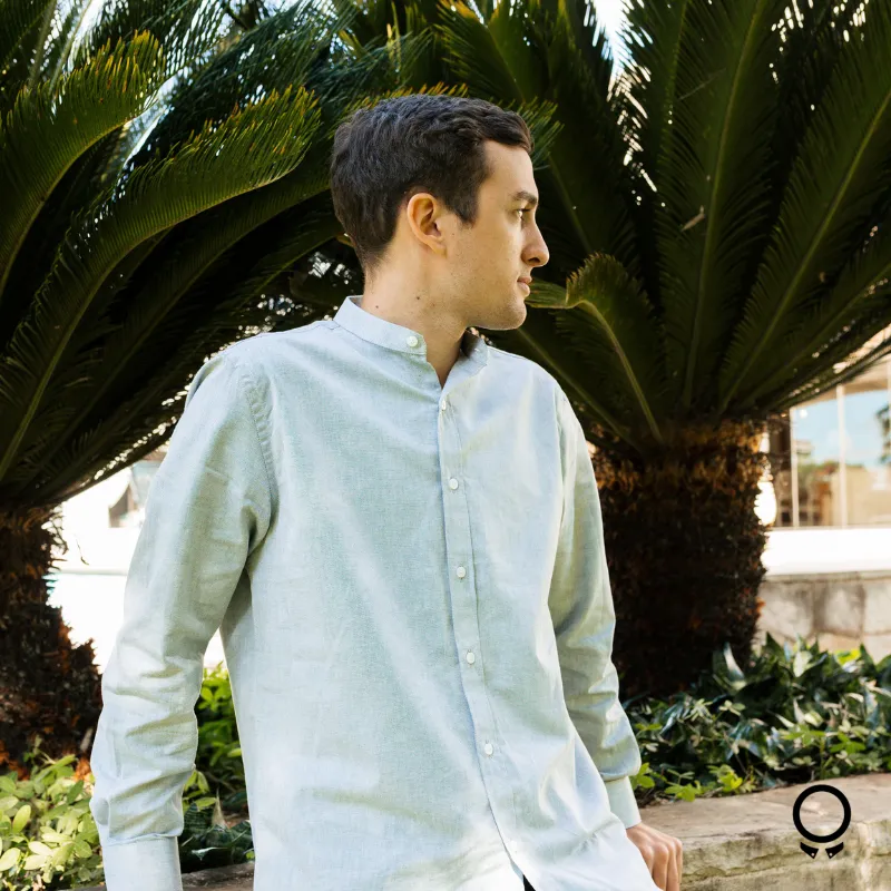 CAMISA LIBERATO BASICS MAO MANGAS LARGAS VERDE JASPEADO