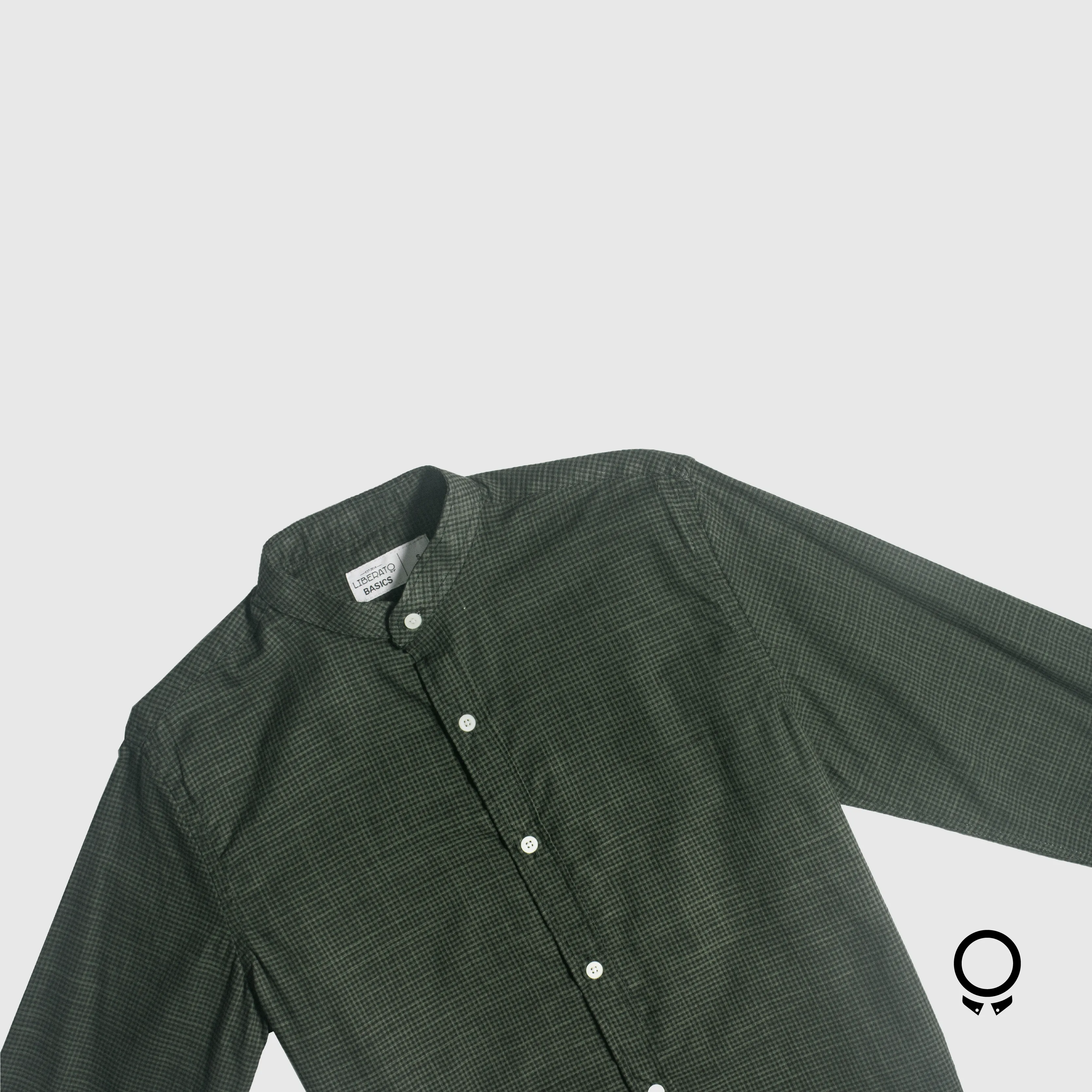 CAMISA LIBERATO BASICS CUELLO MAO MANGAS LARGA VERDE MUSGO
