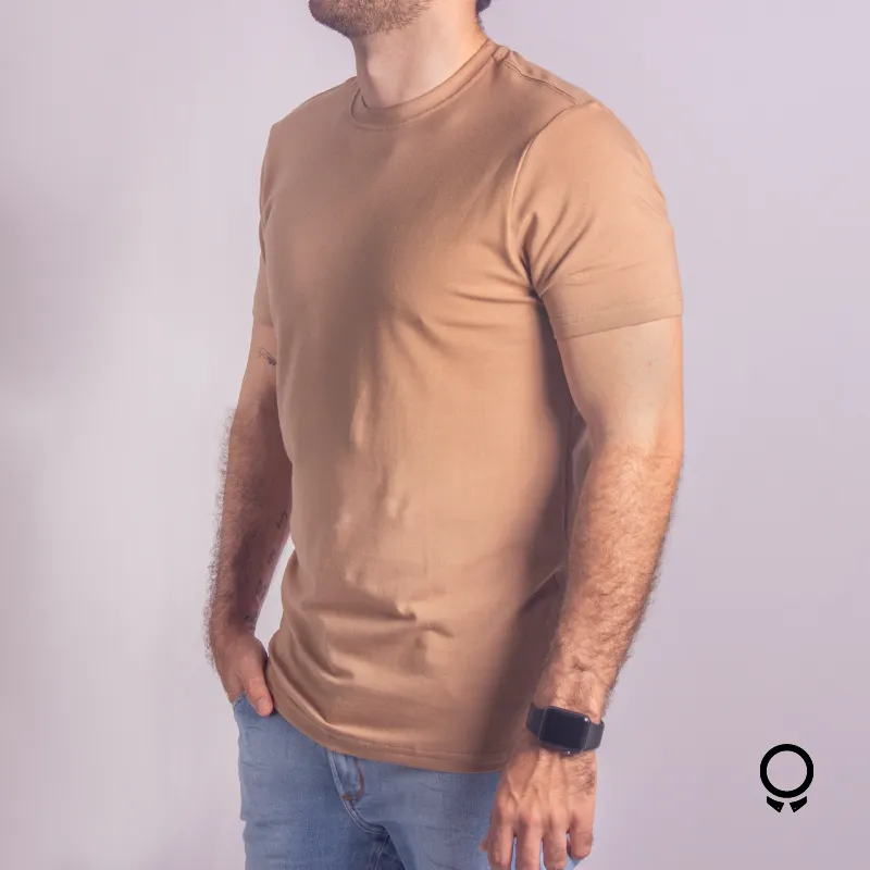 REMERA LIBERATO BASICS PREMIUM TEE BEIGE