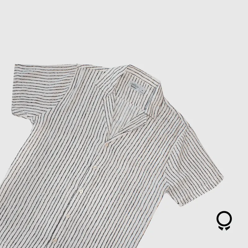 CAMISA LIBERATO BASICS PLAYERA BLANCA RAYADA
