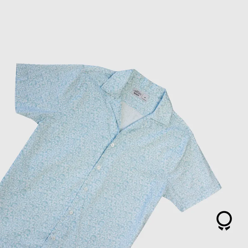 CAMISA LIBERATO BASICS PLAYERA  CELESTE FLORCITAS