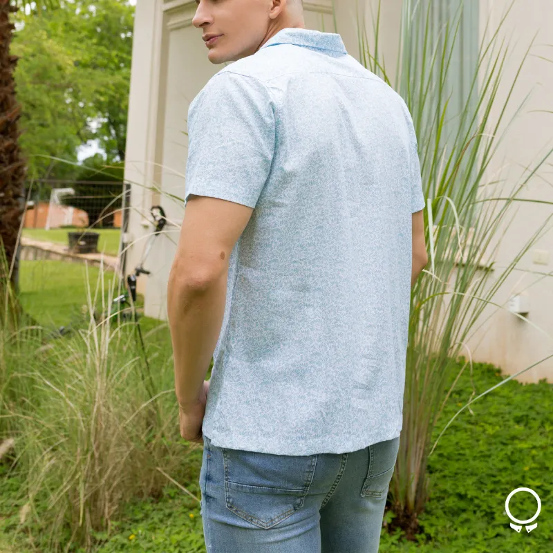CAMISA LIBERATO BASICS PLAYERA  CELESTE FLORCITAS
