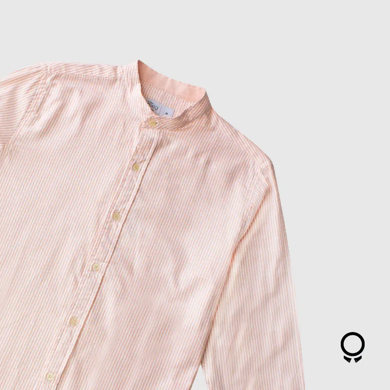 CAMISA LIBERATO BASICS MAO RAYAS NARANJA