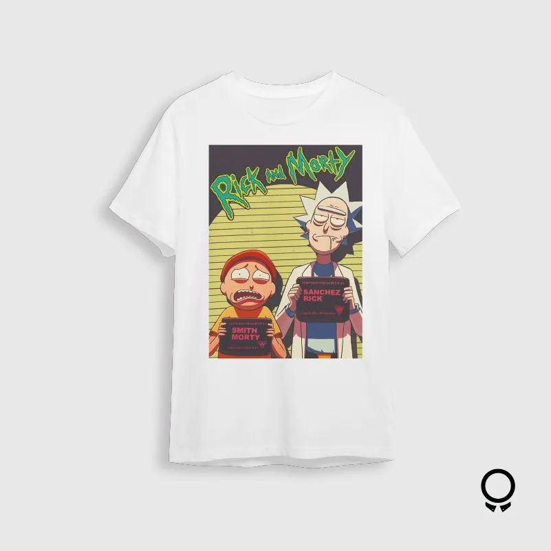 REMERA LIBERATO BASICS OVERSIZE BLANCO RICK AND MORTY