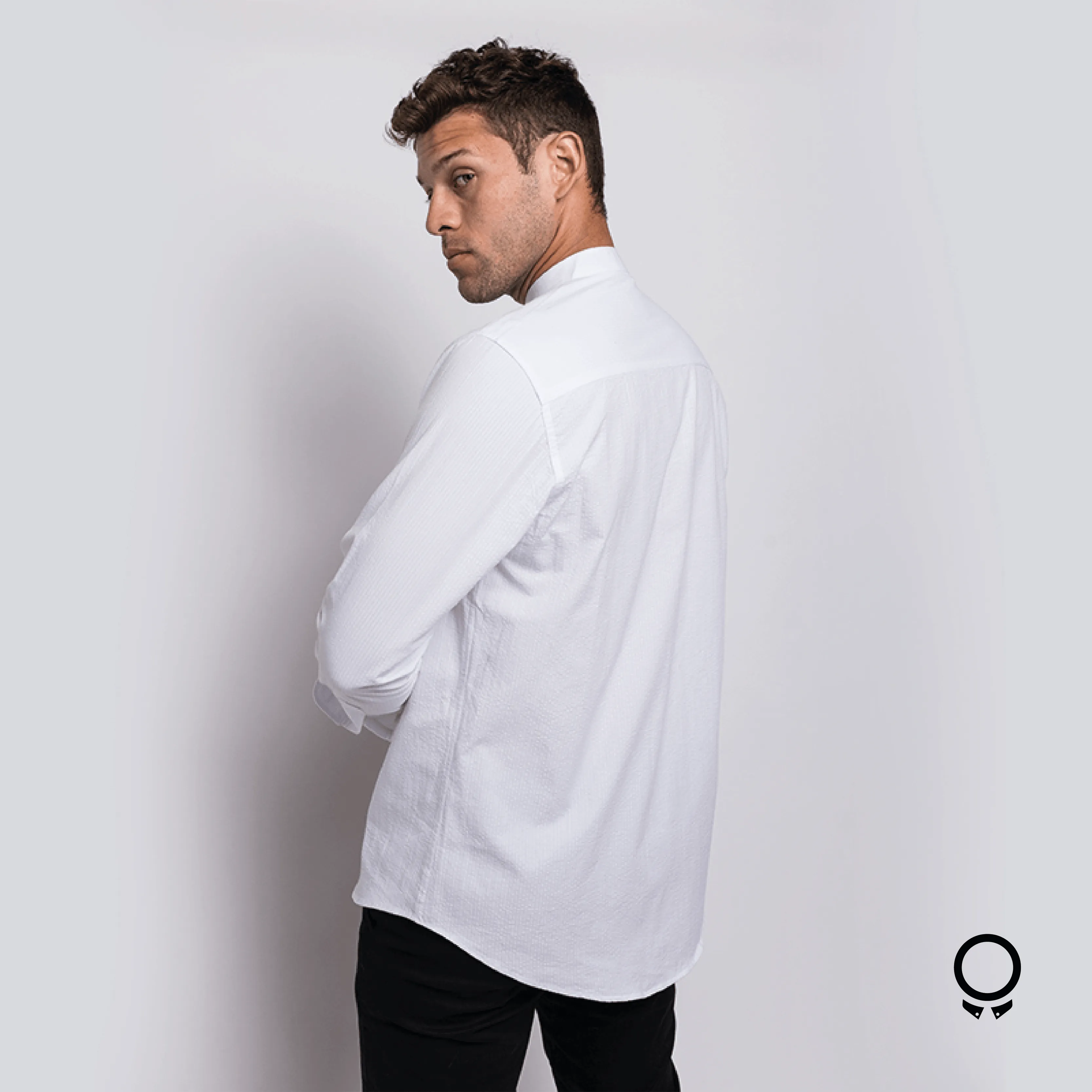 CAMISA LIBERATO BASICS MAO RAYAS GRISES
