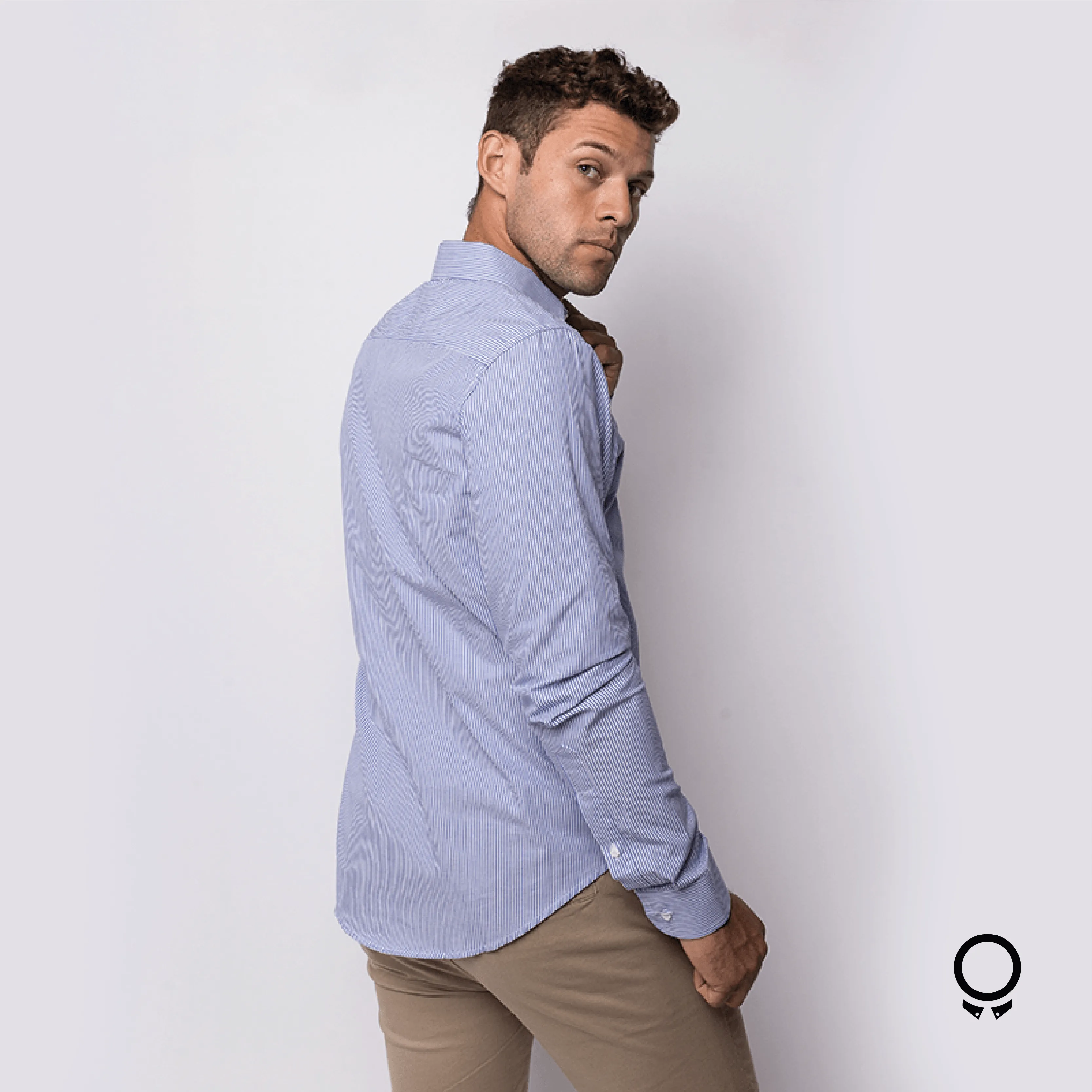 CAMISA LIBERATO BASICS RAYAS AZULES