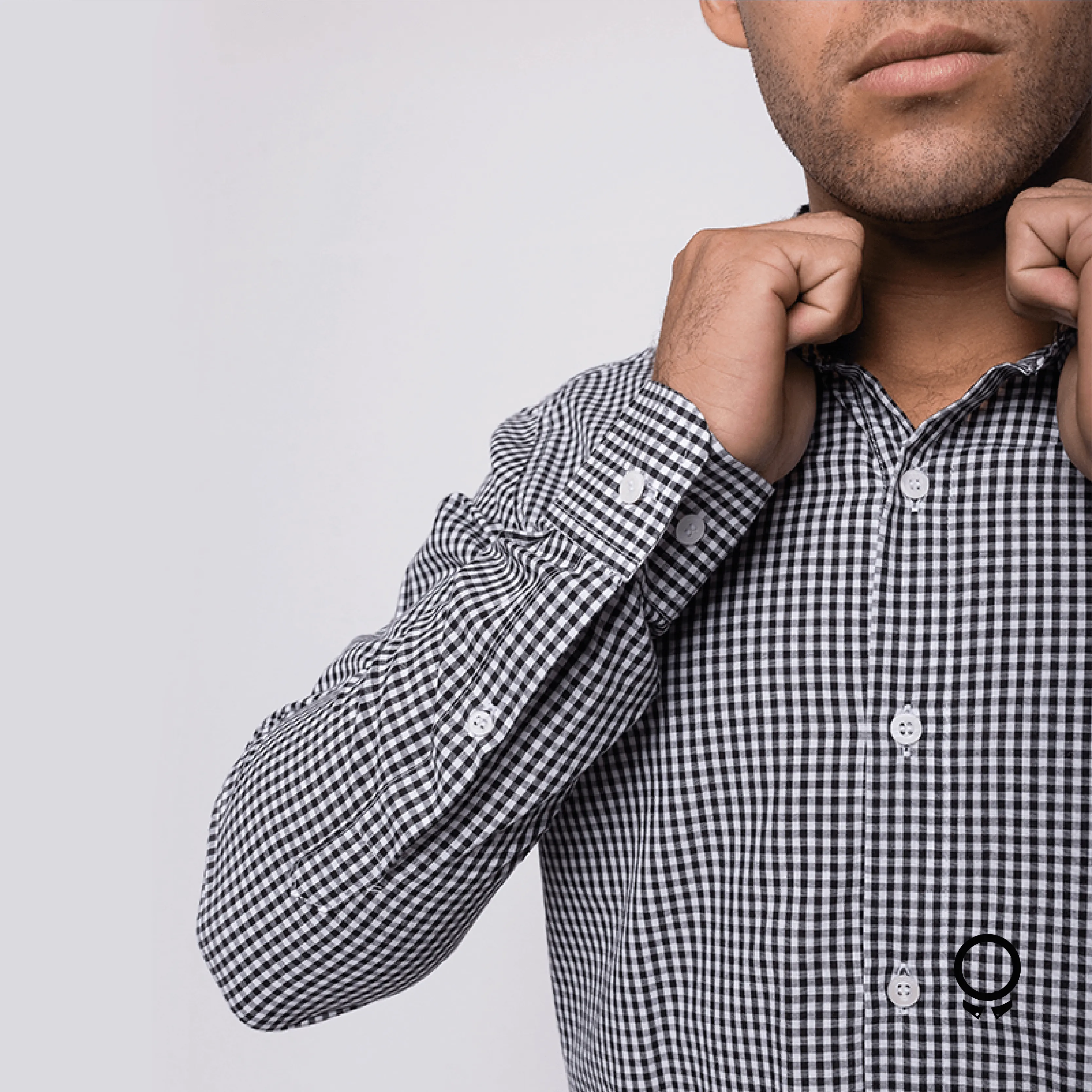 CAMISA LIBERATO BASICS MANGAS LARGAS CUADROS NEGROS